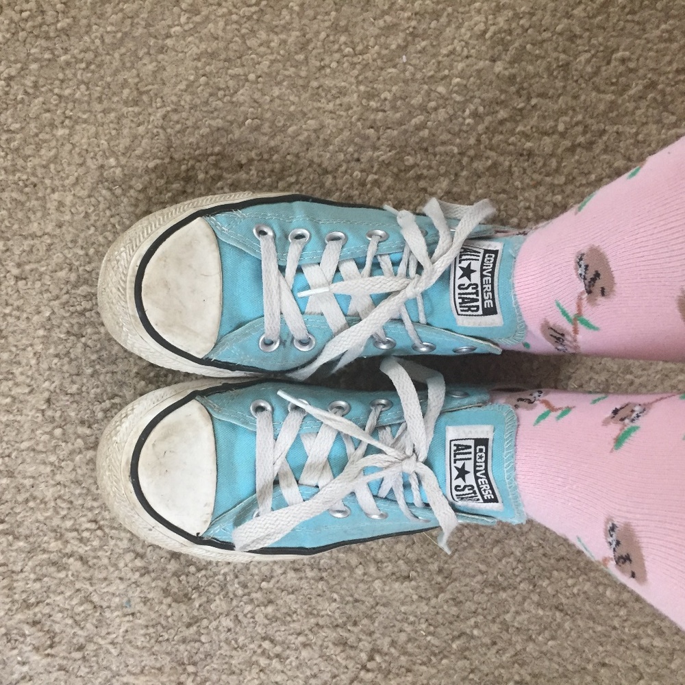 Blue Converse All Star Shoes Size 8